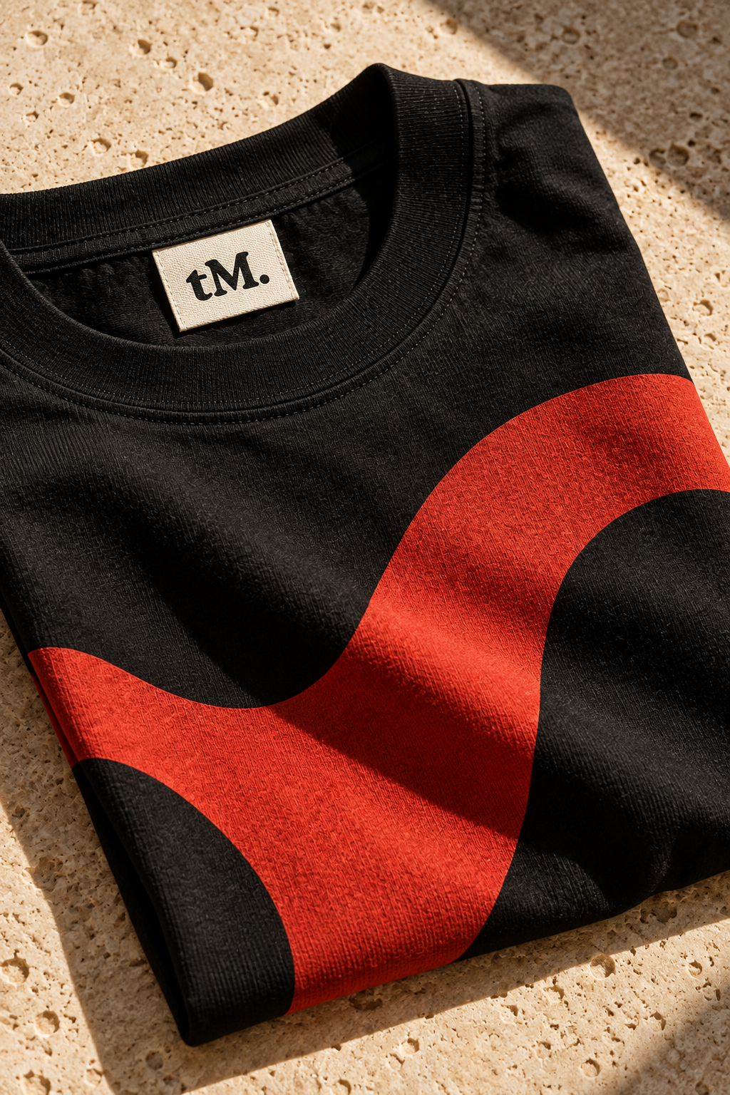 Black TalbotMade shirt with a bold red print